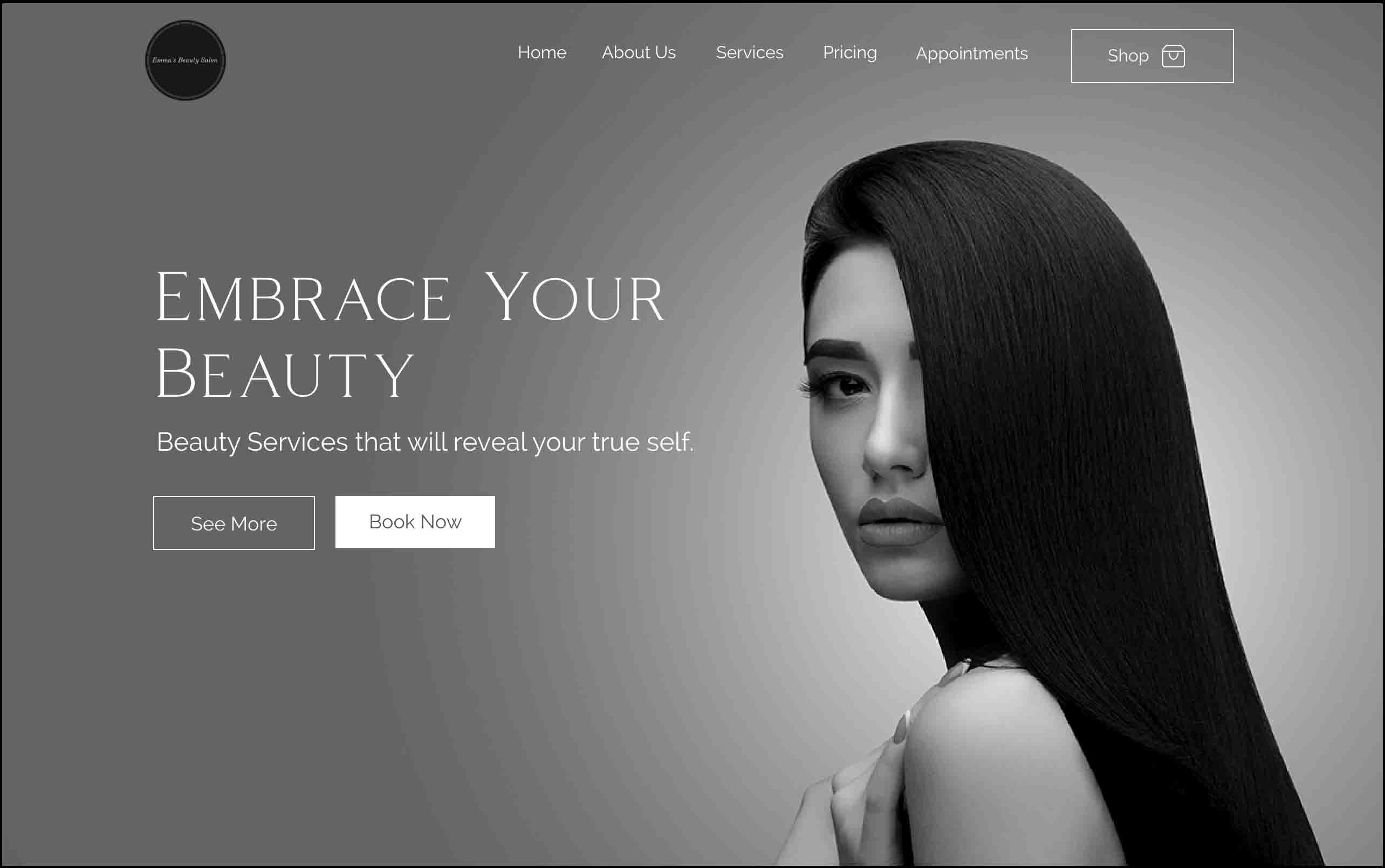 picture of Emma's beauty salon Website